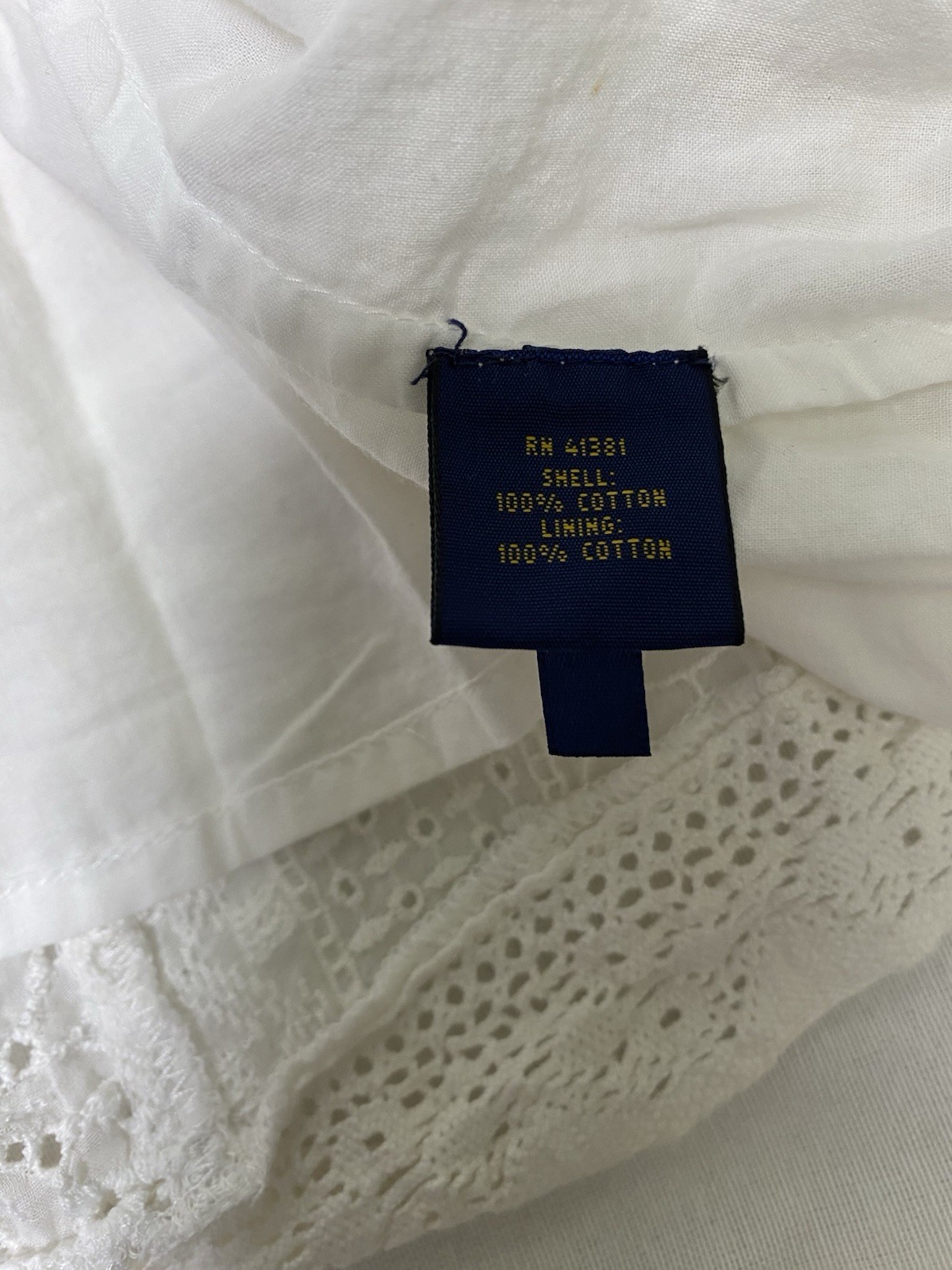 Ralph Lauren White patchwork Eyelet Spaghetti Str… - image 7