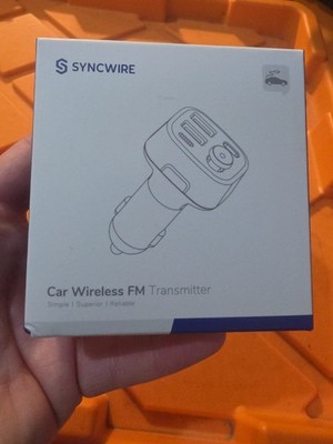 Syncwire Bluetooth 5.4 FM Transmitter Car Adapter   48W Fast Charger (PD 36W)