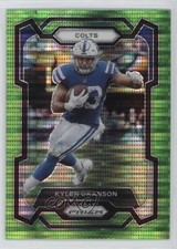 2023 Panini Prizm Neon Green Pulsar Prizm Kylen Granson #128 12ps