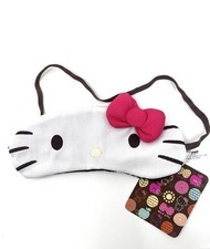 Hello Kitty Eye Mask Sleep Mask Sanrio 2017 w/Tag 7 x4 Soft Cotton Cute Bow