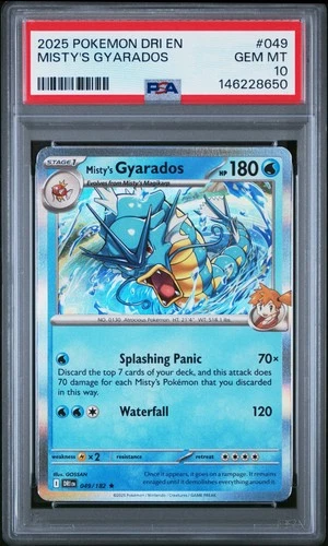 2025 POKEMON DRI EN-DESTINED RIVALS #049 MISTY'S GYARADOS PSA 10