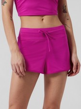 Athleta Kata Surge Swim Short M Medium  Fuchsia Pink 384029 NEW
