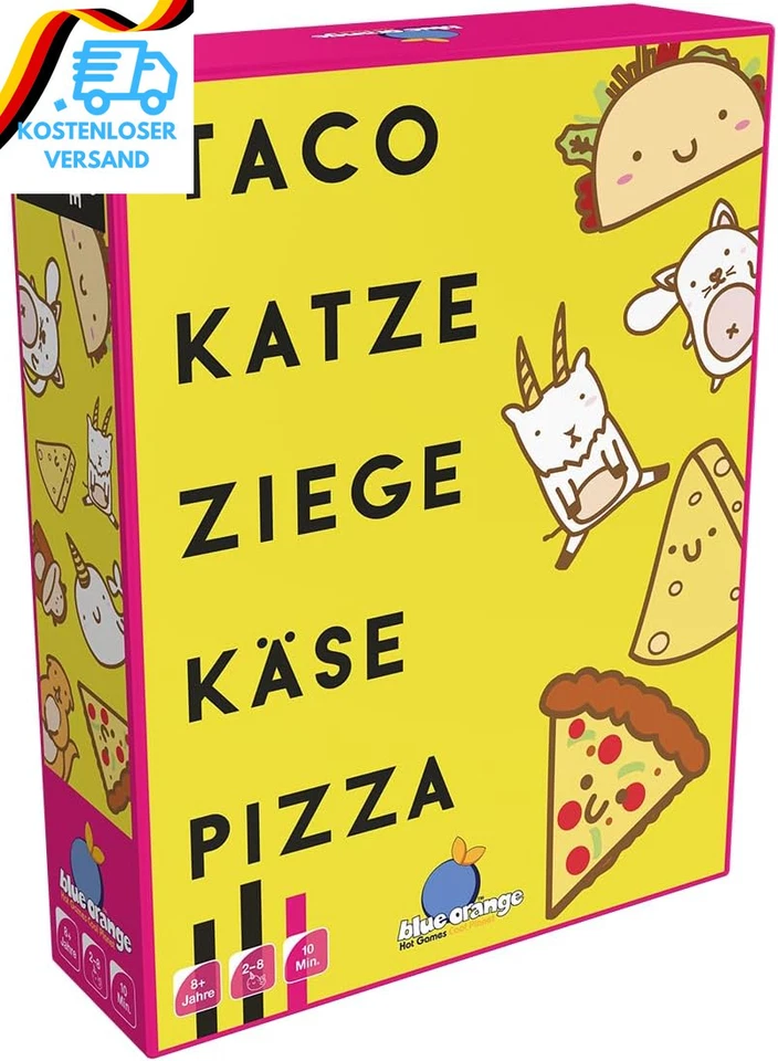 BESUCHE DEN BLUE ORANGE-STORE Blue Orange, Taco Katze Ziege Käse Pizza, Partyspiel, Kartenspiel, 2 Bis 8 Spiel