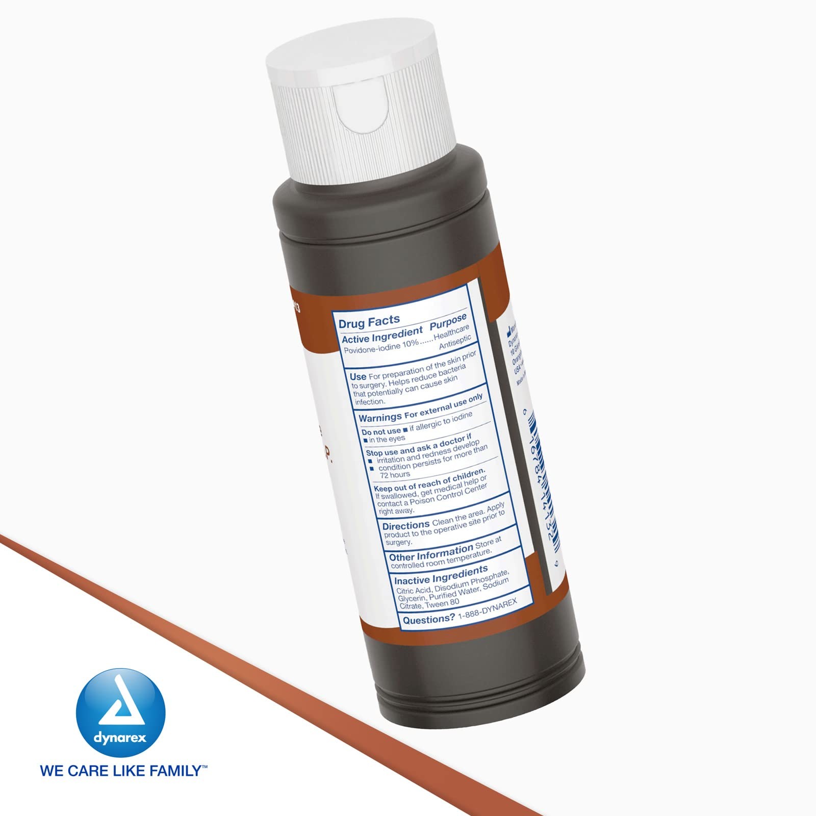 Dynarex Povidone Iodine Antiseptic Solution 4 fl oz Surgical Prep Wound Care