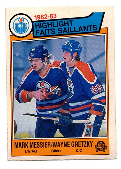 1983-84 O-Pee-Chee Team Highlight #23 Wayne Gretzky Mark Messier