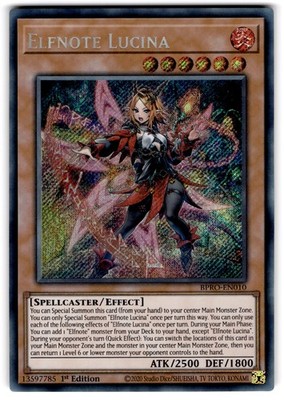 YUGIOH ELFNOTE LUCINA SECRET RARE NM BPRO-EN010