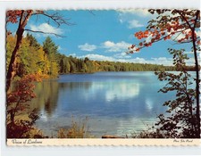 Postcard Vision of Loveliness Blue Sky White Clouds and Mirror-Like Lake