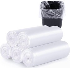 200 Count Clear 4-Gallon Garbage Bags Strong Unscented Thick for Kitchen