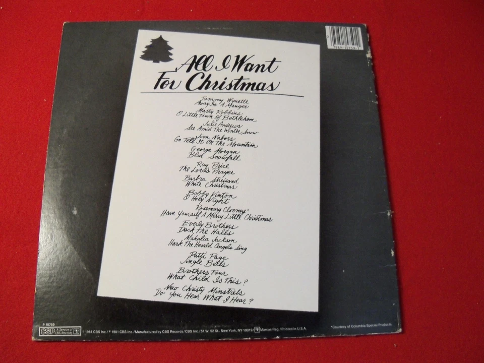 VARIOUS ARTISTS HOLIDAY LP "ALL I WANT FOR CHRISTMAS" POP COUNTRY VINTAGE VINYL! - Image 4 of 4