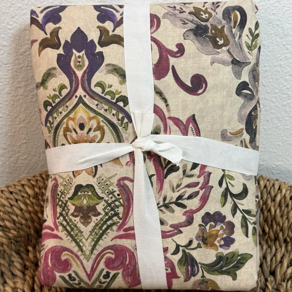 CAPA DE EDREDOM PERCAL POTTERY BARN IVANA, COMPLETA/RAINHA ~ TAUPE MULTI - Imagem 2 de 4