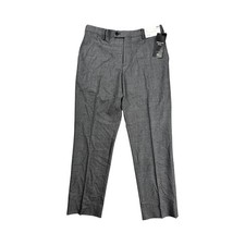 Uniqlo Premium Wool Super100s Trousers Gray 32x34 Mens NWT Flat-Front
