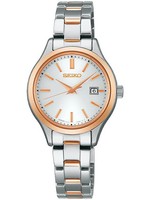Seiko Selection STPX096 Jdm Solar White Dial Bicolor Stainless S Damenuhr