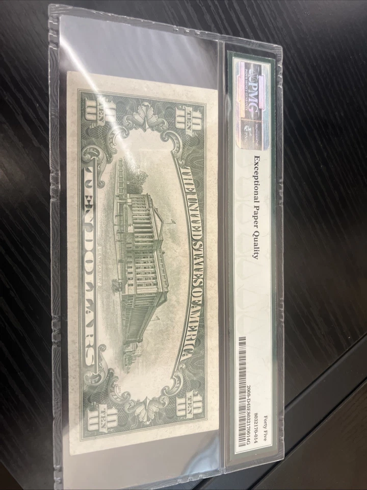 1934 $10 FRN Cleveland Fr. 2009- D PMG 50-EPQ Serial D171531086B - Image 2 of 2