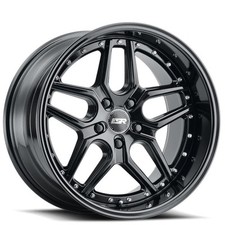 F19x8.5r19x9.5 Staggered Esr Wheels Cs15 Gloss Black Jdm Style Rims