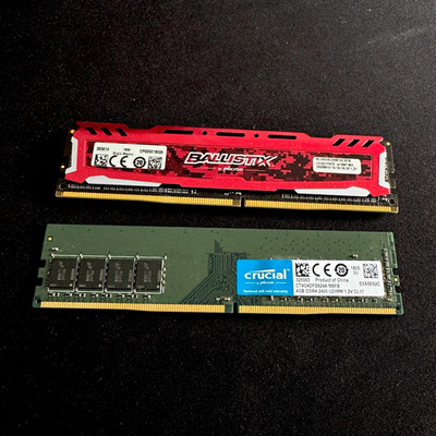 Crucial Ballistix 8GB (2x4GB) DDR4-2400 PC4-19200 UDIMM 288-Pin