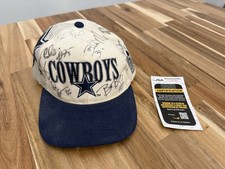 Dallas Cowboys NFL Autographed Hat JSA Authenticated Bill Bates Herschel Walker
