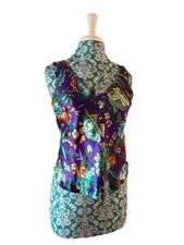 Vintage Victoria s Secret Gold Label Camisole Shiny Glossy Satin Purple Teal S