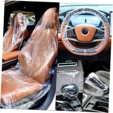  250 Pcs Disposable Car Seat Covers Clear Plastic Car Seat Covers Protector 