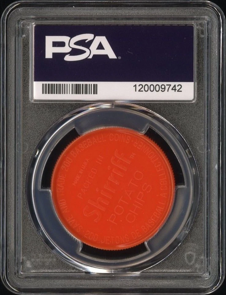 Prendedor de moneda de béisbol canadiense Shirriff 1962 Salada 40 Brooks Robinson Orioles PSA 7 Foto 2 de 2