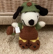 Handmade Crochet Amigurumi 8” Barista Snoopy
