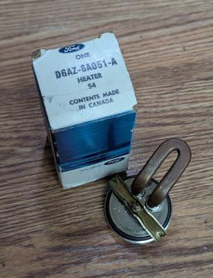 #ad #ad NOS GENUINE FORD ENGINE BLOCK HEATER D6AZ 6A051 A $35.00