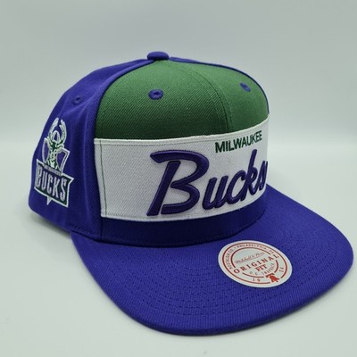 Mitchell & Ness Milwaukee Bucks Retro Sport verstellbare Snapback Cap Mütze lila