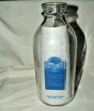 Vtg Milk & Creamer Bottles 1 Promised Land Dairy 1 qt Anchor Hocking Creamers x3