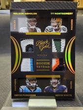 🇨🇦 2015 Panini Black Gold RC Tetrad Agholor Montgomery Funchess White 09/49 NM
