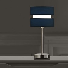 Table Lamp Fabric Light Shade Black, Yellow Ochre, Grey, Duck Egg, Navy and Wine