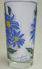 Michaelmas Daisy Peanut Butter Glass Glasses Drinking Kitchen Mauzy 71-2