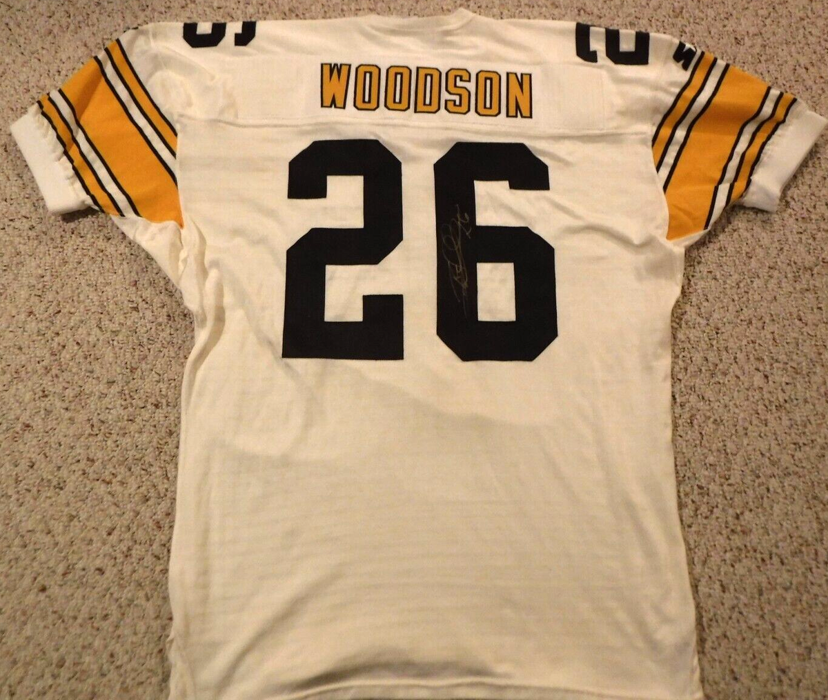 1995 PITTSBURGH STEELERS ROD WOODSON AUTOGRAPHED AUTHENTIC STARTER