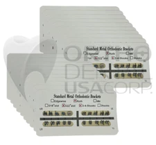 Set x 10/20 Orthodontic Brackets Std Mini Mesh Monoblock Base Roth MBT Edgewise