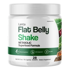 Lanta Flat Belly Shake Weight Loss,Fat Burn Appetite Control Supplement - 151.2g