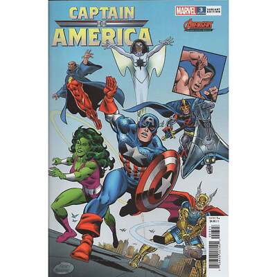 Captain America #3 Ron Frenz Avengers 60Th Variant Marvel Comics