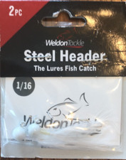 Weldon tackle steel header jig 1/16 oz color White steelhead-New-Ships N 24h