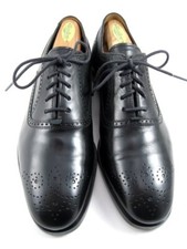 Allen Edmonds "SIENA" Men's Leather Medallion Oxfords 8 D Black USA 556N 