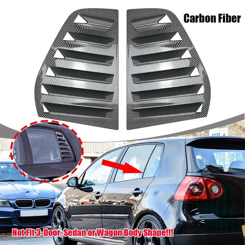 For Golf Mk5 04-09 GTI 06-09 Carbn Look Side Rear Window Louver Cover Trim