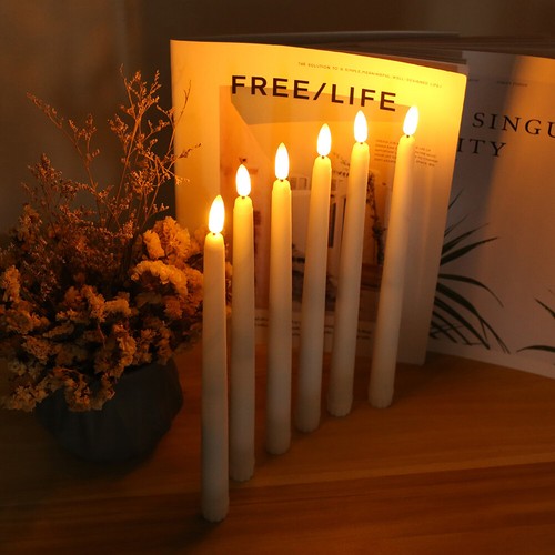 12x Ivory White Flameless Flickering LED Candles light with 10-Key Timer Remote - Picture 16 of 21