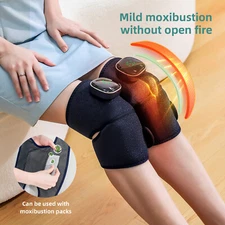 New Electric Knee Massager with Heat Vibration Joint Brace Shoulder Pain Relief