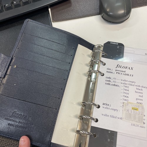 Filofax Piccadilly Personal Blue - VINTAGE - Picture 2 of 3