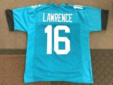 UNSIGNED CUSTOM Sewn Stitched Trevor Lawrence Teal Jersey - M, L, XL, 2XL, 3XL