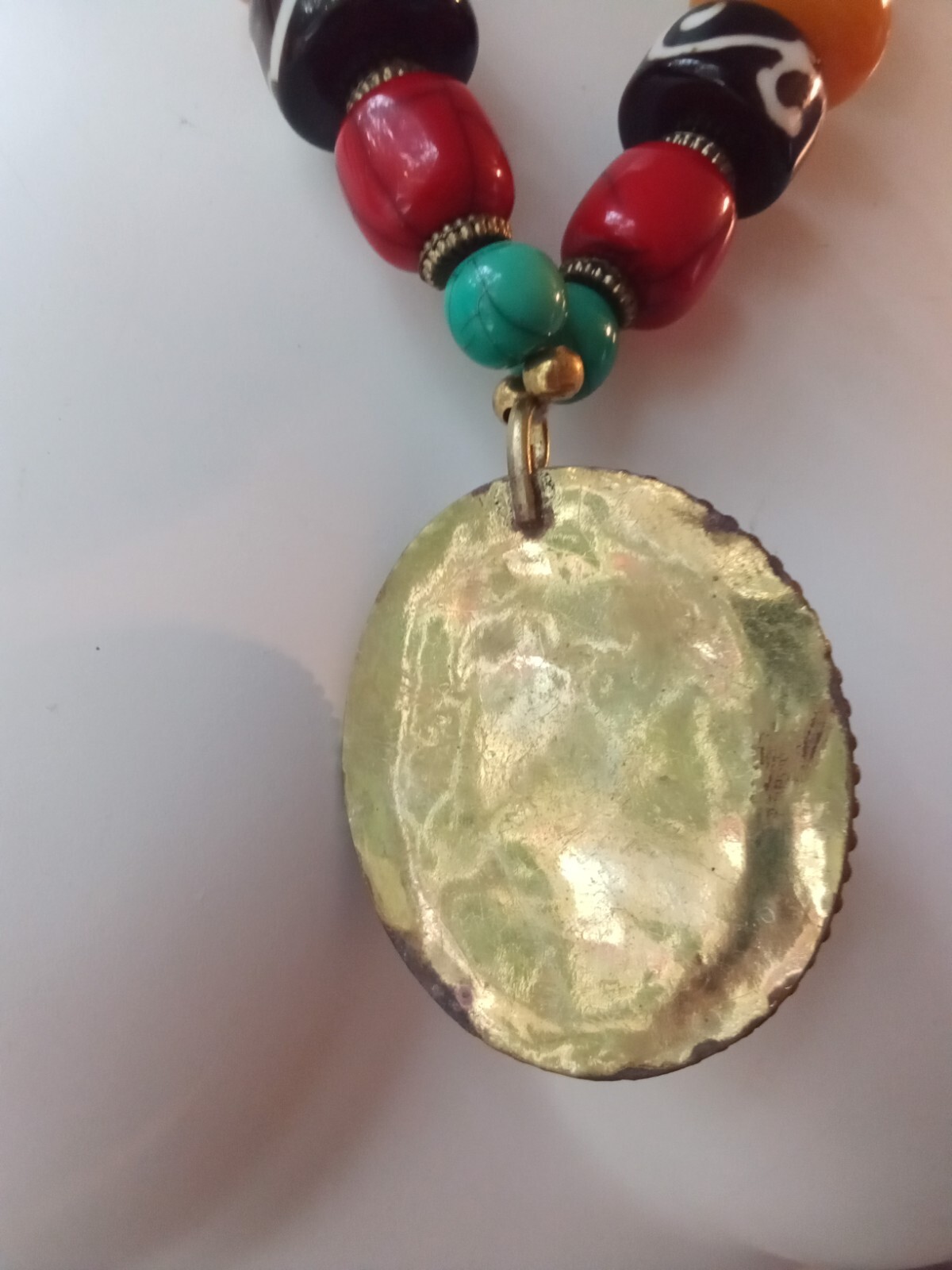 Ethnic Acrylic Multi Bead Statement Necklace - image 9