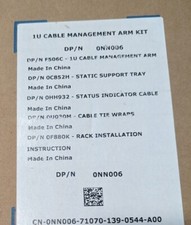 Dell 1U Cable Management Arm Kit DP/N 0NN006New / Unopened