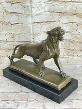 Statue Sculpture Panther Vie Sauvage Art Déco Style Nouveau Bronze Nr