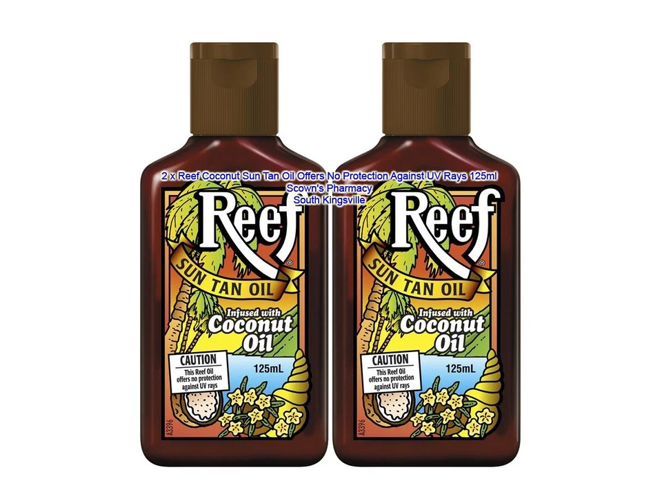 2 x Reef Coconut Sun Tan Oil Offers No Protection Against UV Rays 125ml - Image 2 of 4