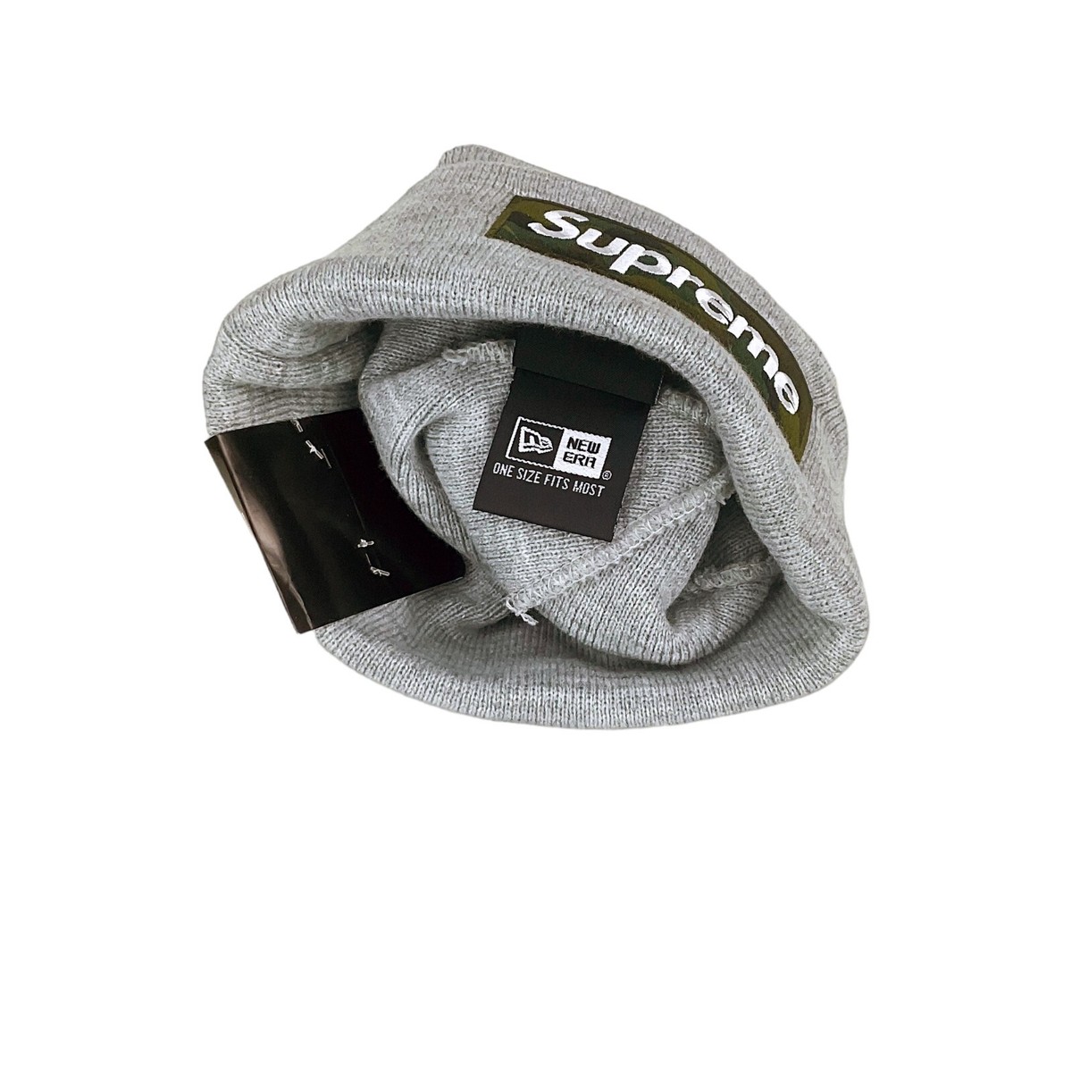 Supreme x New Era FW23 Box Logo Beanie Heather Grey | eBay