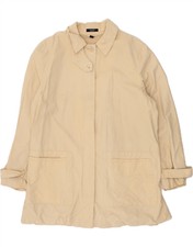 Chaps Womens Overcoat Uk 18 Xl Beige Cotton Bg07