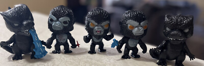 Set Of 5 Godzilla Vs King Kong Bobblehead 4  Figure Collection. NEW