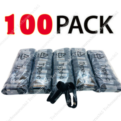 100X Wholesale Bulk USB Type C Cable 4ft For Samsung Fast Charger Charging Cord
