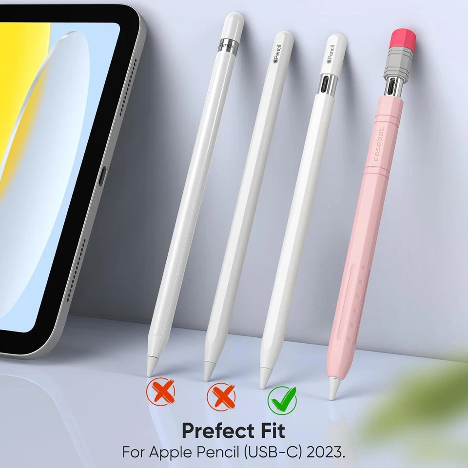 Silicone Sleeve for Apple Pencil (USB-C) Soft Pencil Grip Holder Skin Case Cover - Image 2 of 4